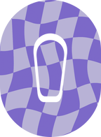 Purple Wavy Diabetes Overpatch for Dexcom G7/G6, Libre, and Omnipod