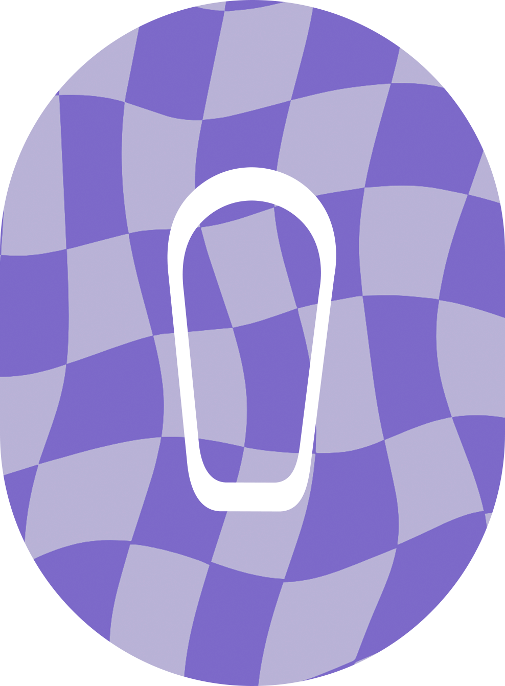 Purple Wavy Diabetes Overpatch for Dexcom G7/G6, Libre, and Omnipod