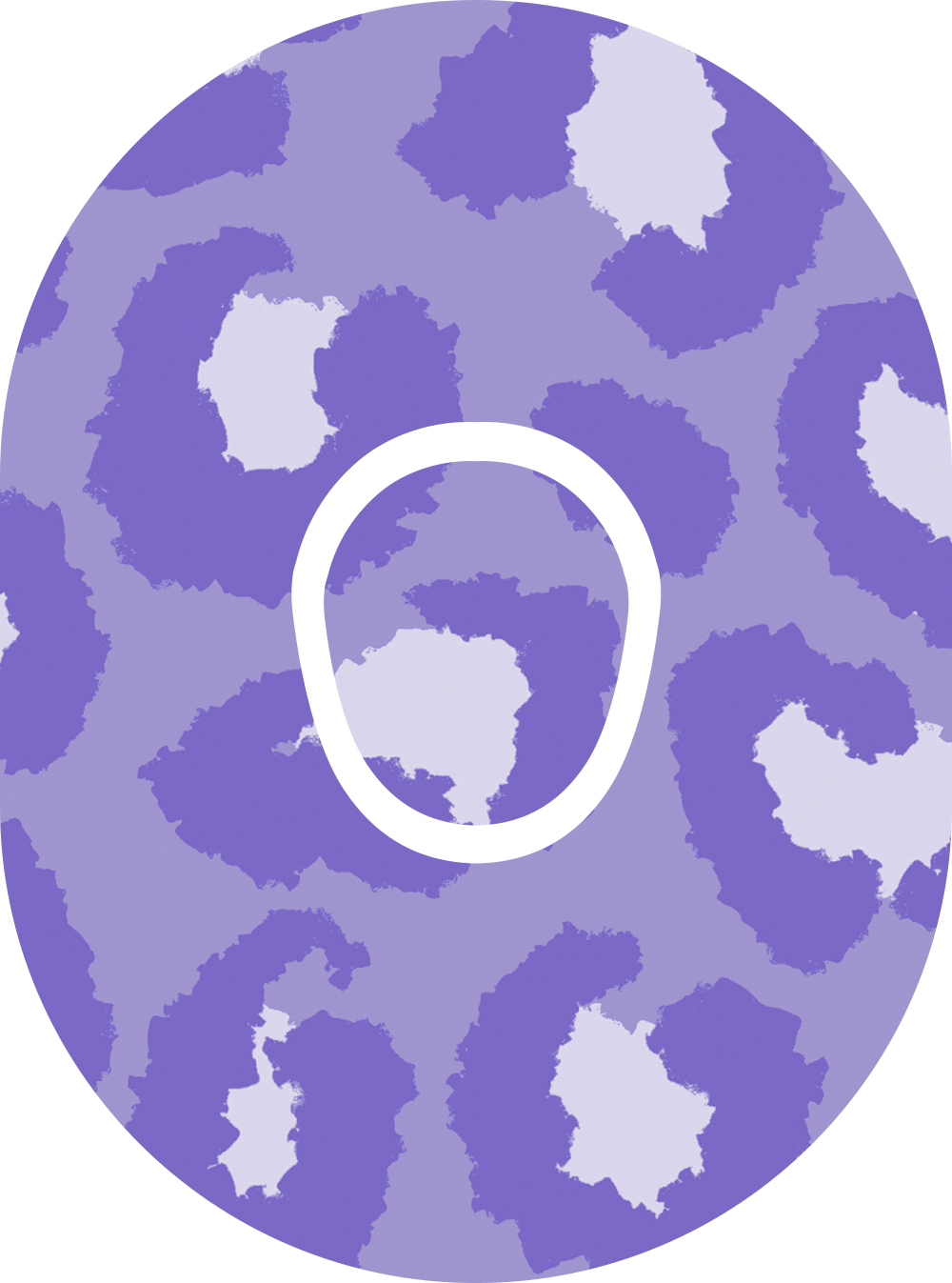 Purple Cheetah Diabetes Overpatch for Dexcom G7/G6, Libre, and Omnipod