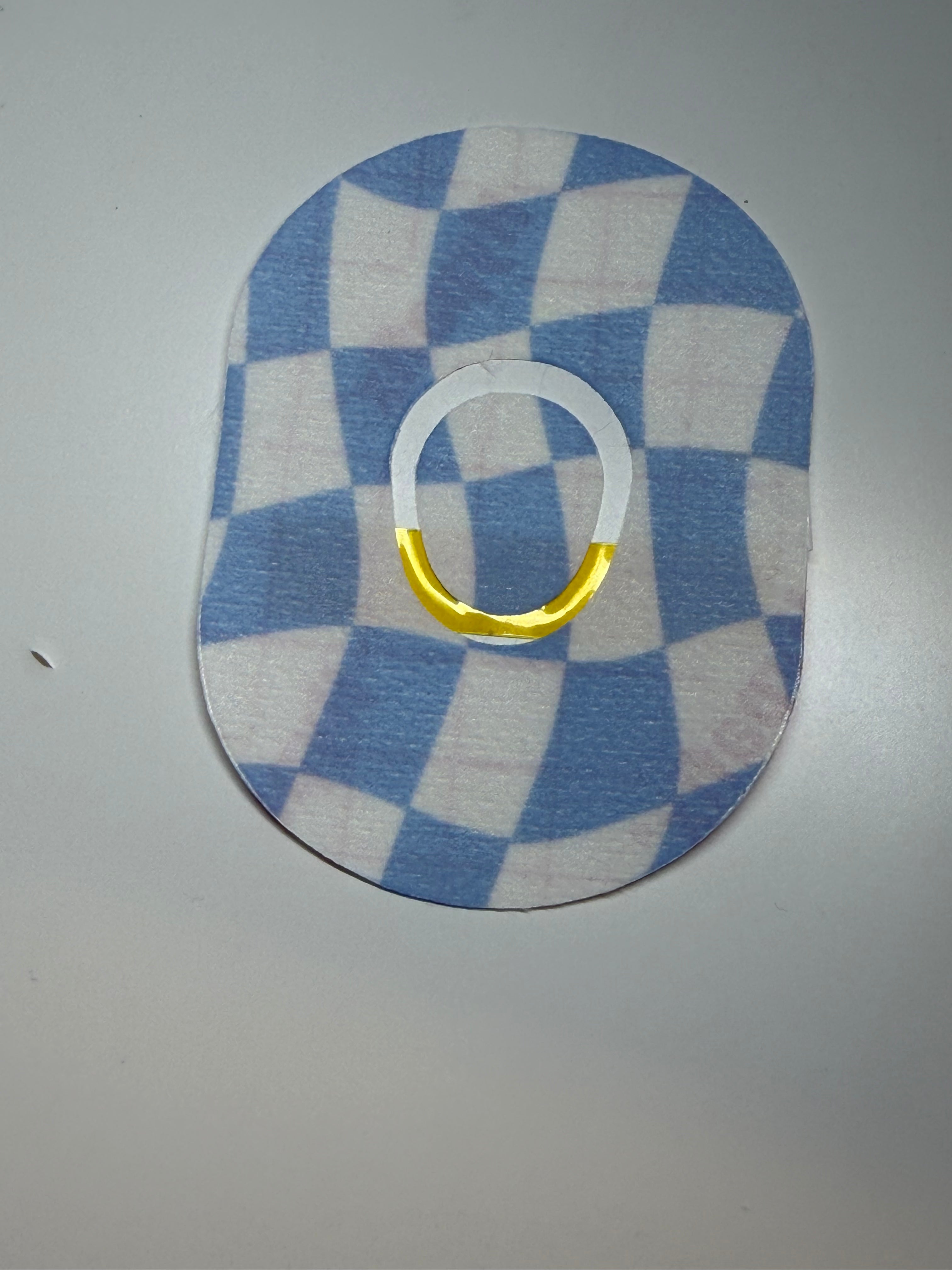 Blue Wavy Diabetes Overpatch for Dexcom G7/G6, Libre, and Omnipod