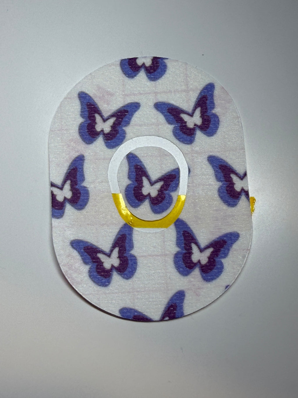 Purple Butterflies Diabetes Overpatch for Dexcom G7/G6, Libre, and Omnipod