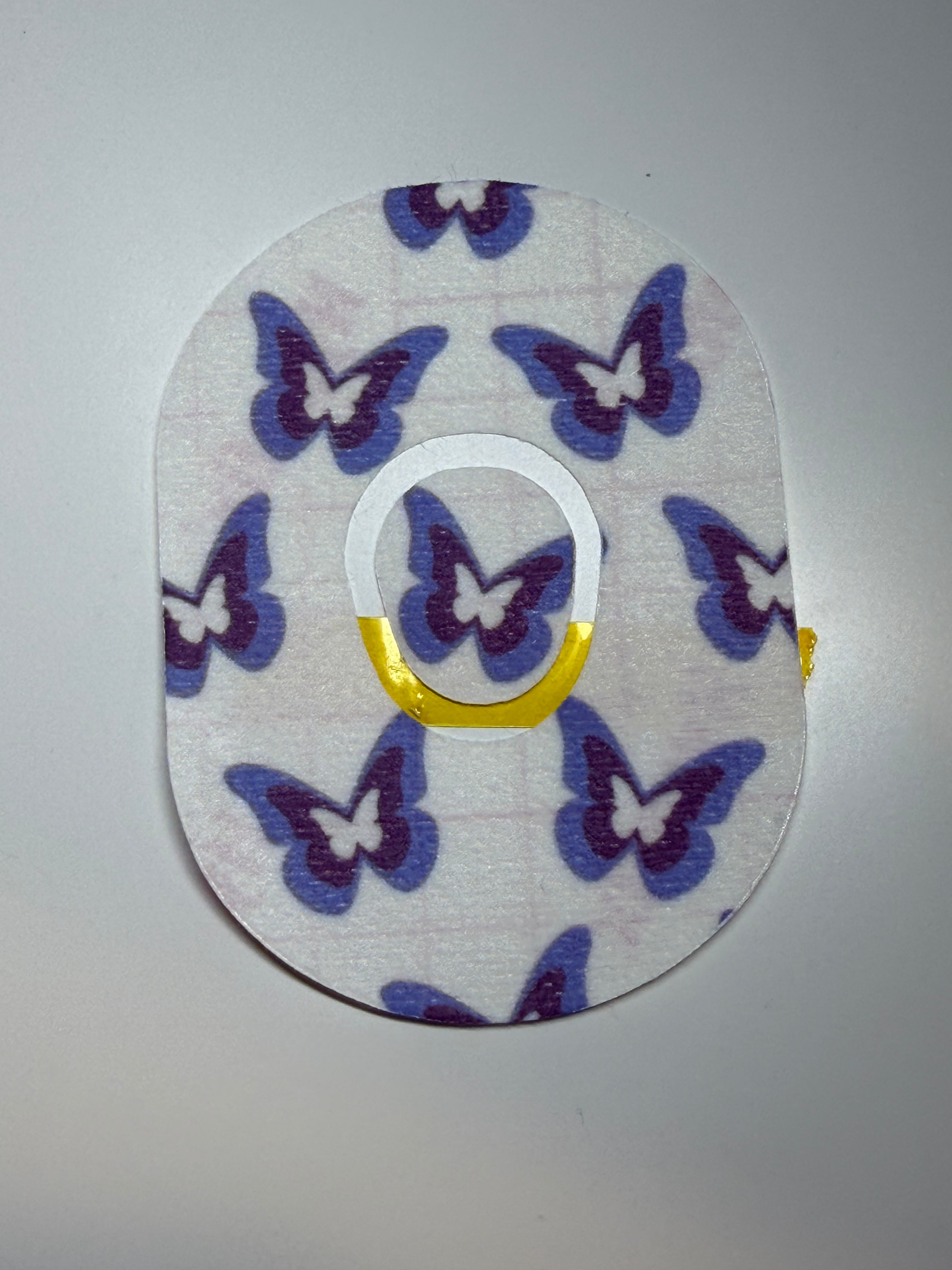 Purple Butterflies Diabetes Overpatch for Dexcom G7/G6, Libre, and Omnipod
