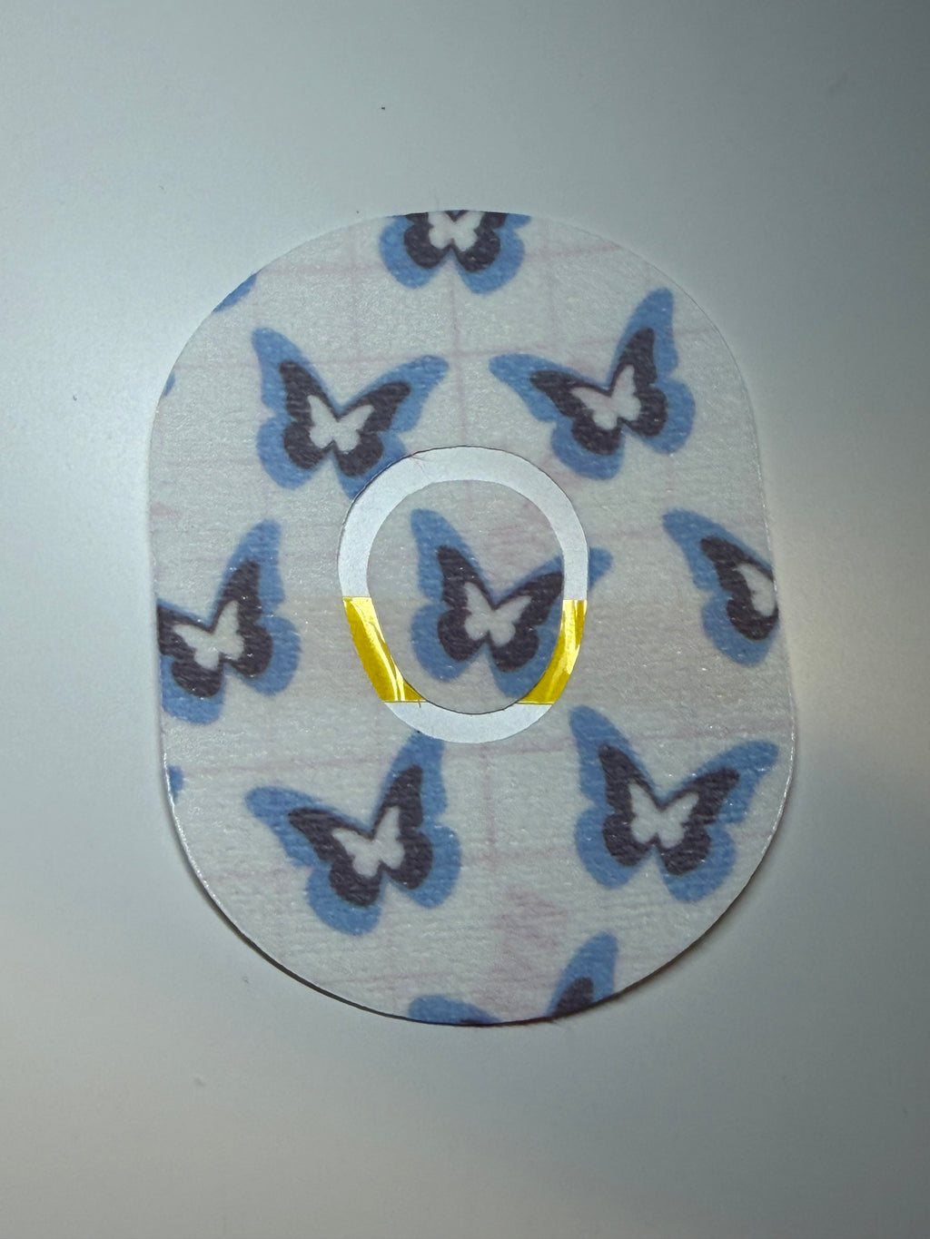 Blue Butterflies Diabetes Overpatch for Dexcom G7/G6, Libre, and Omnipod