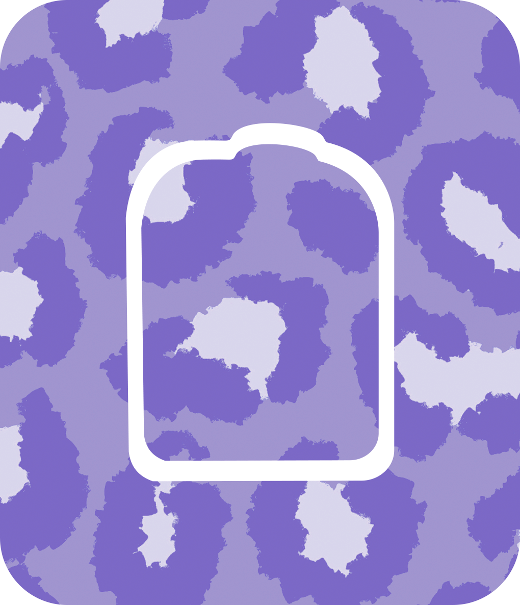 Purple Cheetah Diabetes Overpatch for Dexcom G7/G6, Libre, and Omnipod