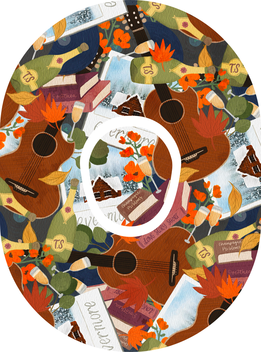 Taylor Swift Evermore-Inspired Diabetes Overpatch for Dexcom G7/G6, Libre, and Omnipod