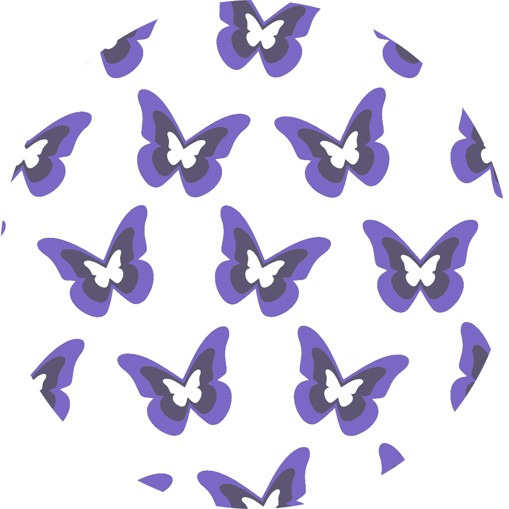 Purple Butterflies Diabetes Overpatch for Dexcom G7/G6, Libre, and Omnipod