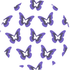 Purple Butterflies Diabetes Overpatch for Dexcom G7/G6, Libre, and Omnipod