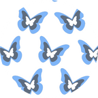 Blue Butterflies Diabetes Overpatch for Dexcom G7/G6, Libre, and Omnipod