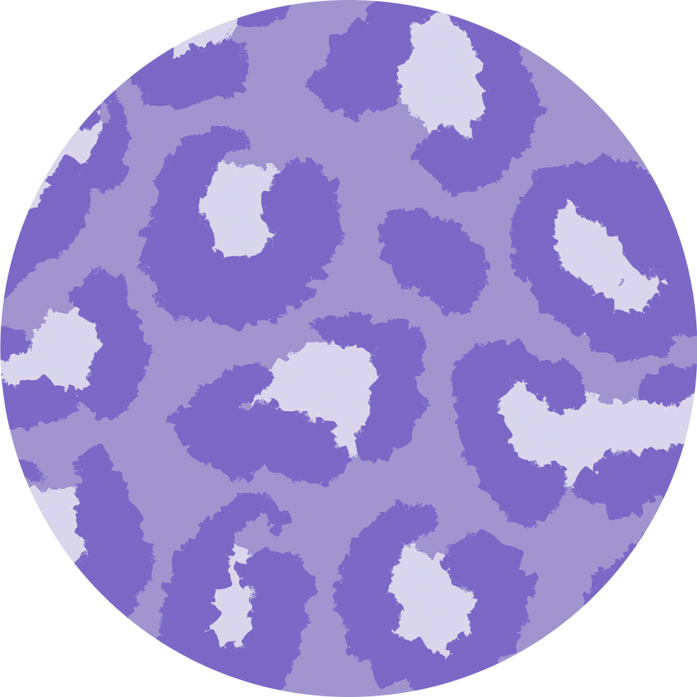 Purple Cheetah Diabetes Overpatch for Dexcom G7/G6, Libre, and Omnipod